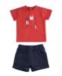 * Minibanda Set Rode T-Shirt + Blauwe Short - 6 maand