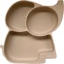 Mabebi  Siliconen kinderbord met zuignap Olifant Beige