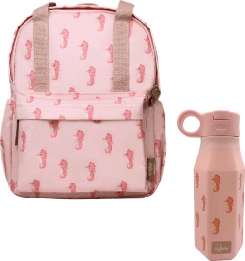 mabebi rugzak + fles zeepaard